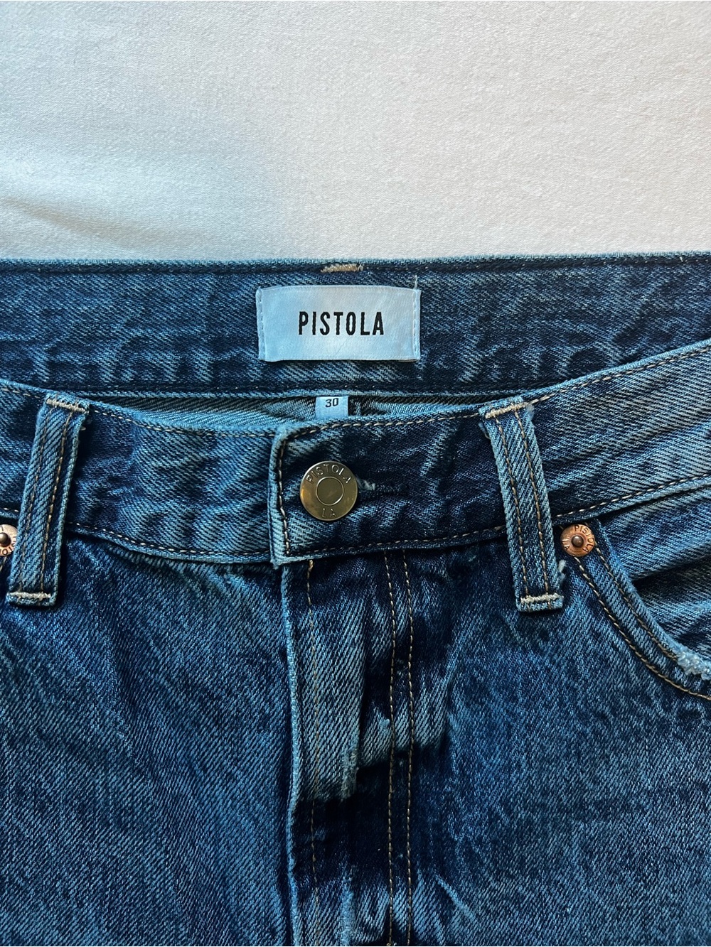 Pistola Lexi Mid Rise, Signature Bowed Straight Jeans in Artisan wash - Picture 6 of 11